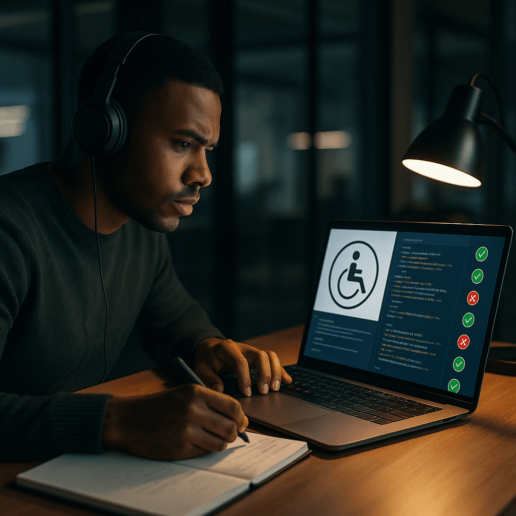 Cover image for blog post: "Deep Dive: Web Accessibility Audits with AI"