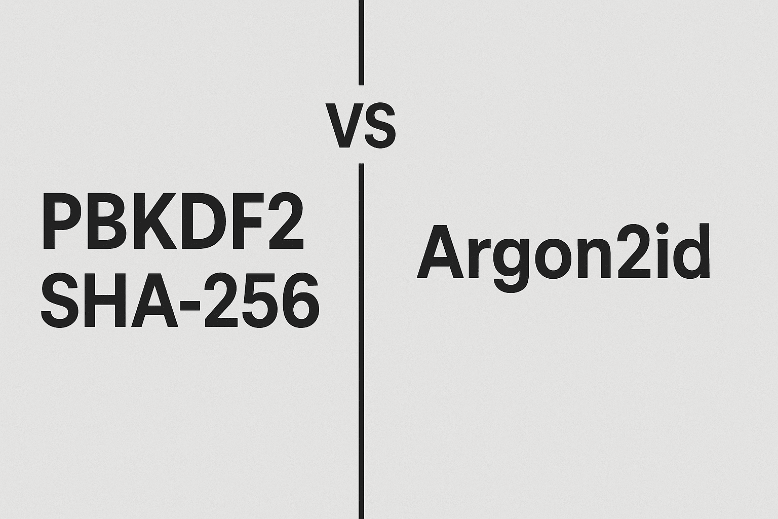 PBKDF2 SHA-256 vs Argon2id