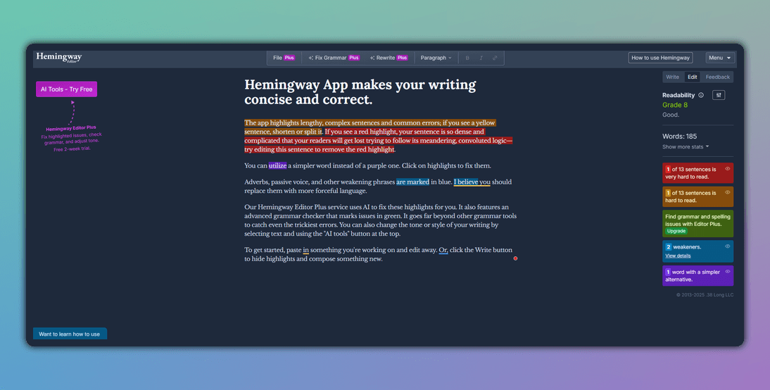 Hemingway Editor