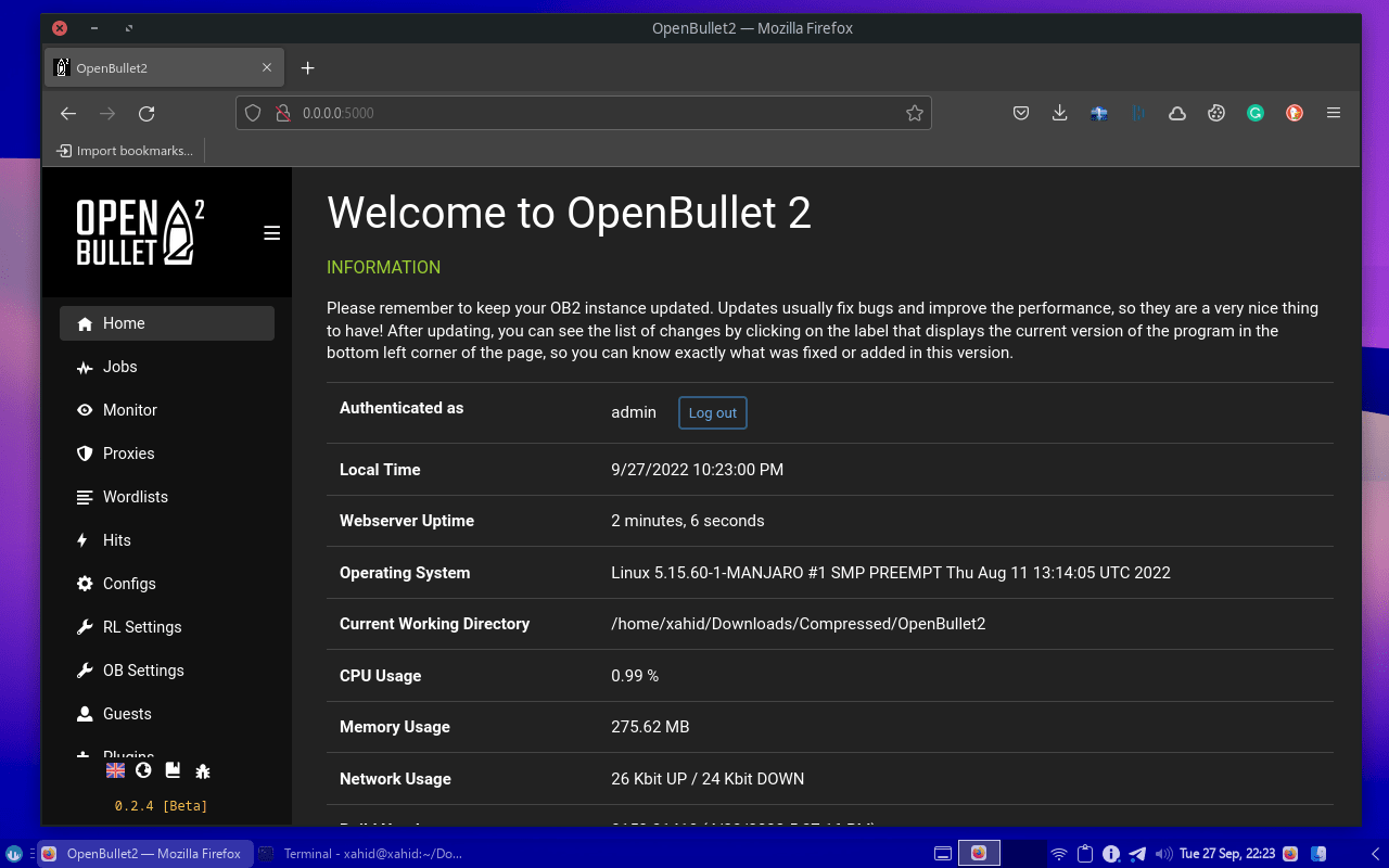 Openbullet on Linux Done