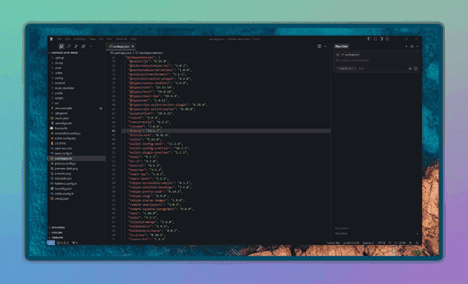 Preview of Jahid's Cursor configuration with Dark theme