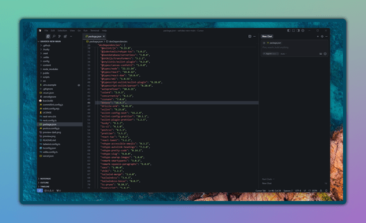 Preview of Jahid's Cursor configuration with Dark theme