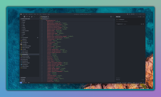 Preview of Jahid's Cursor configuration with Light theme